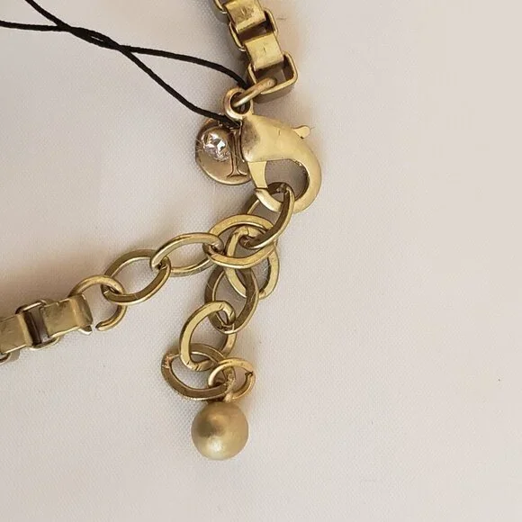 VTG Talbot's Blue & White Rhinestone Bib Statement Necklace - Picture 6 of 7